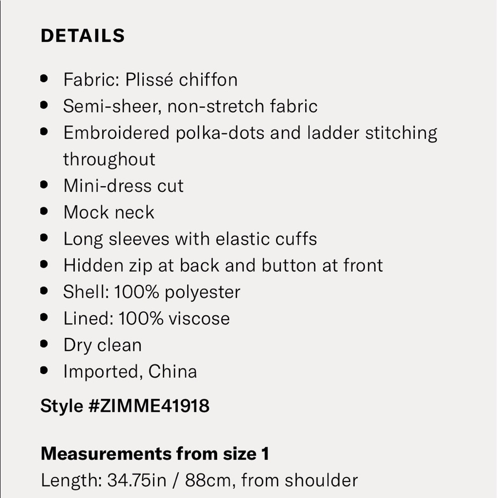 Zimmermann Espionage Plisse Mini Dress - Picture 7 of 7